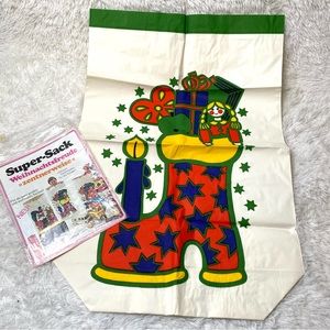Vintage Super-Sack Holiday Christmas Gift Bag